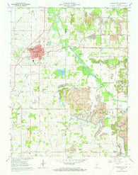 Oakland City Indiana Historical topographic map, 1:24000 scale, 7.5 X 7.5 Minute, Year 1961