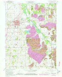Oakland City Indiana Historical topographic map, 1:24000 scale, 7.5 X 7.5 Minute, Year 1961