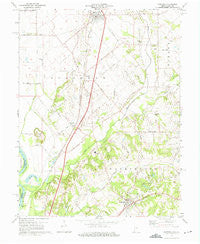 Oaktown Indiana Historical topographic map, 1:24000 scale, 7.5 X 7.5 Minute, Year 1974