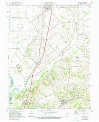 Oaktown Indiana Historical topographic map, 1:24000 scale, 7.5 X 7.5 Minute, Year 1974