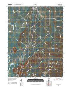 Oaktown Indiana Historical topographic map, 1:24000 scale, 7.5 X 7.5 Minute, Year 2010