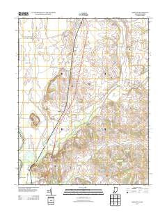 Oaktown Indiana Historical topographic map, 1:24000 scale, 7.5 X 7.5 Minute, Year 2013