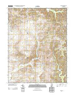 Odon Indiana Historical topographic map, 1:24000 scale, 7.5 X 7.5 Minute, Year 2013