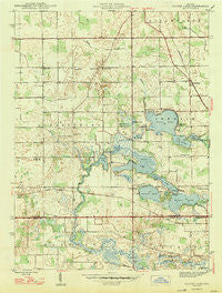 Oliver Lake Indiana Historical topographic map, 1:24000 scale, 7.5 X 7.5 Minute, Year 1947