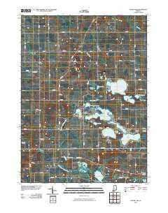 Oliver Lake Indiana Historical topographic map, 1:24000 scale, 7.5 X 7.5 Minute, Year 2010