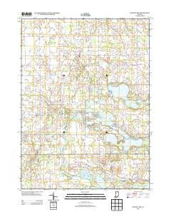 Oliver Lake Indiana Historical topographic map, 1:24000 scale, 7.5 X 7.5 Minute, Year 2013