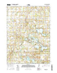 Oliver Lake Indiana Current topographic map, 1:24000 scale, 7.5 X 7.5 Minute, Year 2016