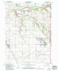 Onward Indiana Historical topographic map, 1:24000 scale, 7.5 X 7.5 Minute, Year 1963