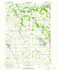 Onward Indiana Historical topographic map, 1:24000 scale, 7.5 X 7.5 Minute, Year 1963