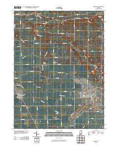 Onward Indiana Historical topographic map, 1:24000 scale, 7.5 X 7.5 Minute, Year 2010