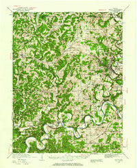 Oolitic Indiana Historical topographic map, 1:62500 scale, 15 X 15 Minute, Year 1935