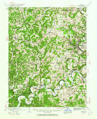 Oolitic Indiana Historical topographic map, 1:62500 scale, 15 X 15 Minute, Year 1935