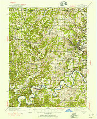 Oolitic Indiana Historical topographic map, 1:62500 scale, 15 X 15 Minute, Year 1935