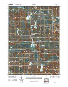 Orland Indiana Historical topographic map, 1:24000 scale, 7.5 X 7.5 Minute, Year 2010