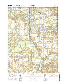 Orland Indiana Current topographic map, 1:24000 scale, 7.5 X 7.5 Minute, Year 2016