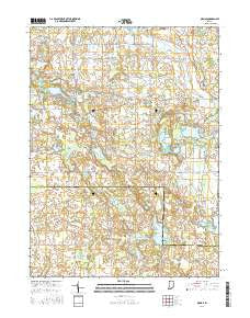 Ormas Indiana Current topographic map, 1:24000 scale, 7.5 X 7.5 Minute, Year 2016
