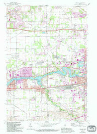 Osceola Indiana Historical topographic map, 1:24000 scale, 7.5 X 7.5 Minute, Year 1969