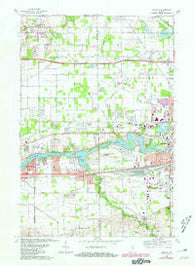 Osceola Indiana Historical topographic map, 1:24000 scale, 7.5 X 7.5 Minute, Year 1969