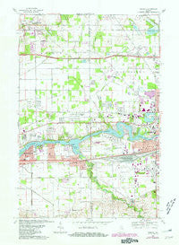 Osceola Indiana Historical topographic map, 1:24000 scale, 7.5 X 7.5 Minute, Year 1969