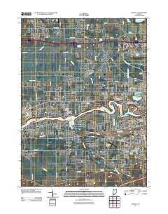 Osceola Indiana Historical topographic map, 1:24000 scale, 7.5 X 7.5 Minute, Year 2011