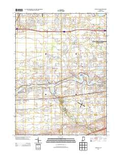Osceola Indiana Historical topographic map, 1:24000 scale, 7.5 X 7.5 Minute, Year 2013