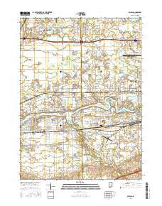 Osceola Indiana Current topographic map, 1:24000 scale, 7.5 X 7.5 Minute, Year 2016
