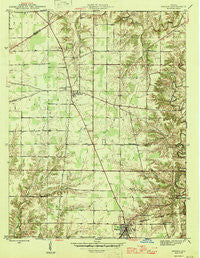 Osgood Indiana Historical topographic map, 1:24000 scale, 7.5 X 7.5 Minute, Year 1946