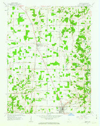 Osgood Indiana Historical topographic map, 1:24000 scale, 7.5 X 7.5 Minute, Year 1961