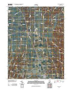 Osgood Indiana Historical topographic map, 1:24000 scale, 7.5 X 7.5 Minute, Year 2010