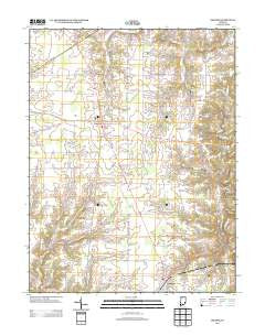 Osgood Indiana Historical topographic map, 1:24000 scale, 7.5 X 7.5 Minute, Year 2013