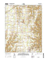 Osgood Indiana Current topographic map, 1:24000 scale, 7.5 X 7.5 Minute, Year 2016