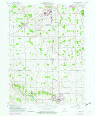 Ossian Indiana Historical topographic map, 1:24000 scale, 7.5 X 7.5 Minute, Year 1962