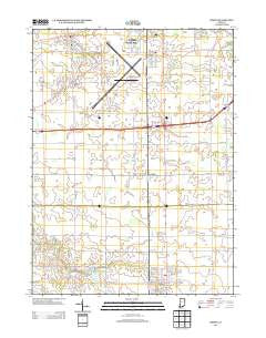 Ossian Indiana Historical topographic map, 1:24000 scale, 7.5 X 7.5 Minute, Year 2013