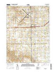Ossian Indiana Current topographic map, 1:24000 scale, 7.5 X 7.5 Minute, Year 2016