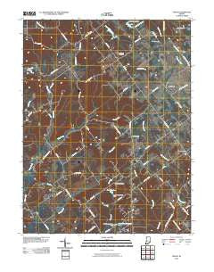 Otisco Indiana Historical topographic map, 1:24000 scale, 7.5 X 7.5 Minute, Year 2010