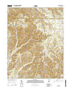 Otisco Indiana Current topographic map, 1:24000 scale, 7.5 X 7.5 Minute, Year 2016