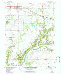 Otterbein Indiana Historical topographic map, 1:24000 scale, 7.5 X 7.5 Minute, Year 1961