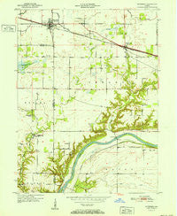 Otterbein Indiana Historical topographic map, 1:24000 scale, 7.5 X 7.5 Minute, Year 1951