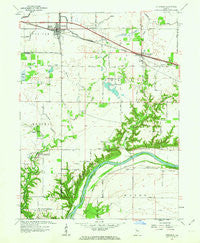 Otterbein Indiana Historical topographic map, 1:24000 scale, 7.5 X 7.5 Minute, Year 1961