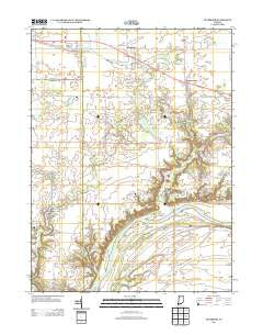 Otterbein Indiana Historical topographic map, 1:24000 scale, 7.5 X 7.5 Minute, Year 2013