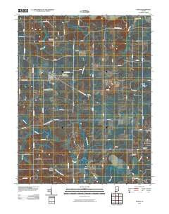 Otwell Indiana Historical topographic map, 1:24000 scale, 7.5 X 7.5 Minute, Year 2010