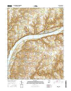 Owen Indiana Current topographic map, 1:24000 scale, 7.5 X 7.5 Minute, Year 2016