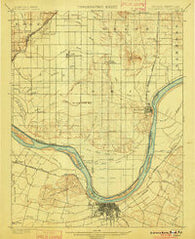Owensboro Kentucky Historical topographic map, 1:62500 scale, 15 X 15 Minute, Year 1901