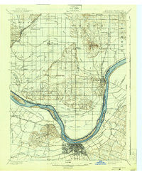Owensboro Kentucky Historical topographic map, 1:62500 scale, 15 X 15 Minute, Year 1901