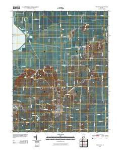 Owensville Indiana Historical topographic map, 1:24000 scale, 7.5 X 7.5 Minute, Year 2010