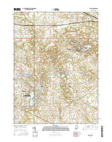 Palmer Indiana Current topographic map, 1:24000 scale, 7.5 X 7.5 Minute, Year 2016