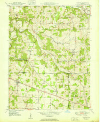 Palmyra Indiana Historical topographic map, 1:24000 scale, 7.5 X 7.5 Minute, Year 1950
