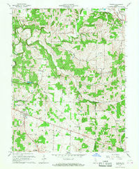 Palmyra Indiana Historical topographic map, 1:24000 scale, 7.5 X 7.5 Minute, Year 1966