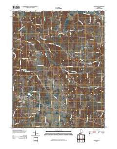 Palmyra Indiana Historical topographic map, 1:24000 scale, 7.5 X 7.5 Minute, Year 2010