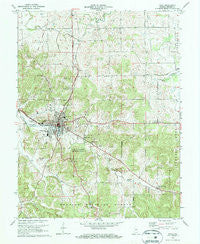 Paoli Indiana Historical topographic map, 1:24000 scale, 7.5 X 7.5 Minute, Year 1970